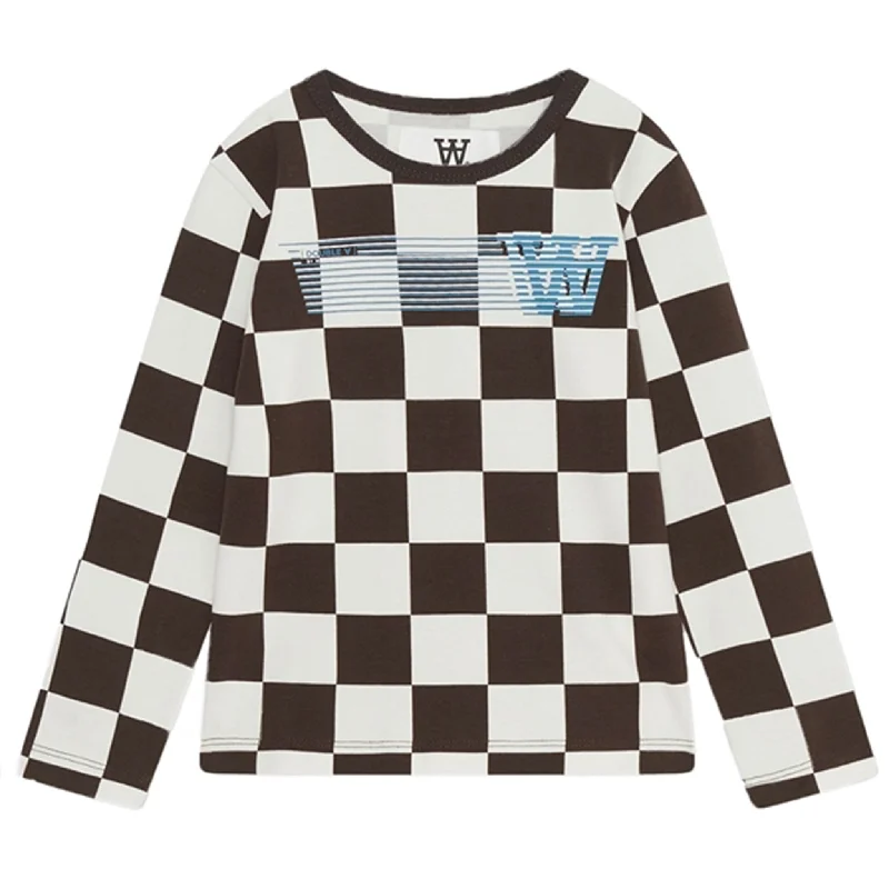 Collaborative ShirtsWood Wood Off-White/Black Coffee Aop Kim Checkered Blouse