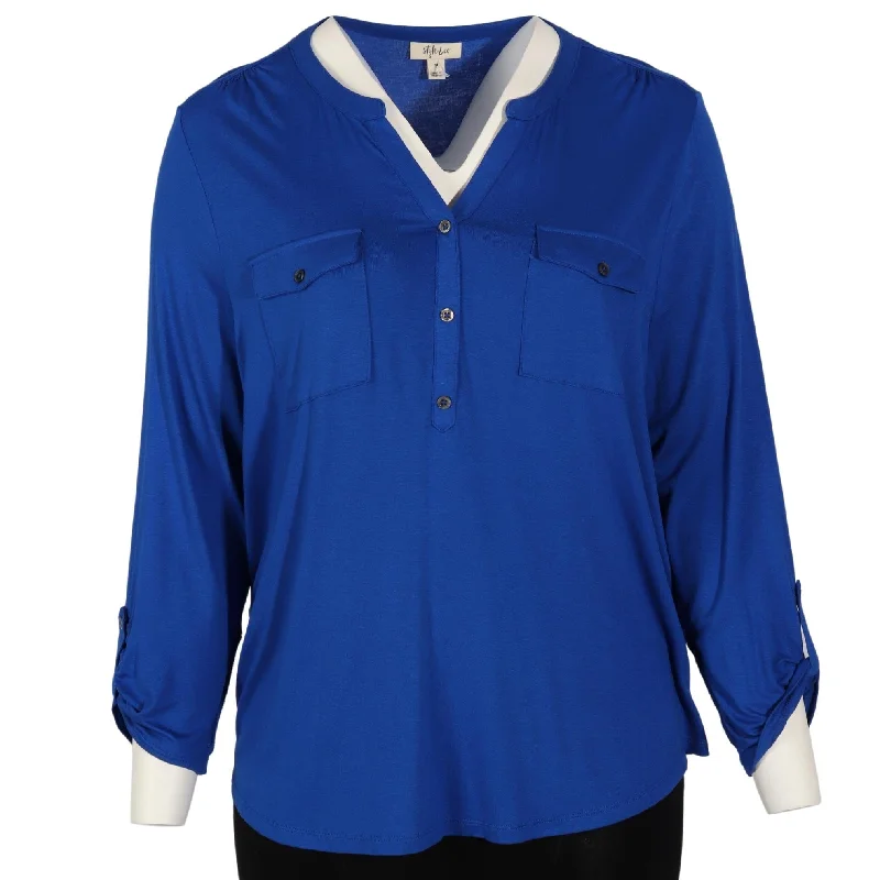 Asymmetrical ShirtsSTYLE & CO. - Button Closure Blouse