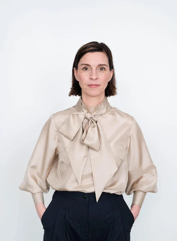 Satin ShirtsTie Bow Blouse Pattern - The Assembly Line