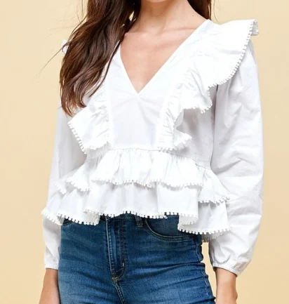 Plush ShirtsDera ruffle blouse