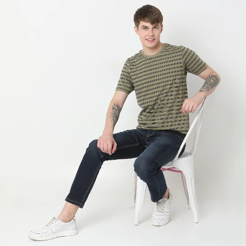 Outdoor T-ShirtsRegular Fit Striped T-Shirt