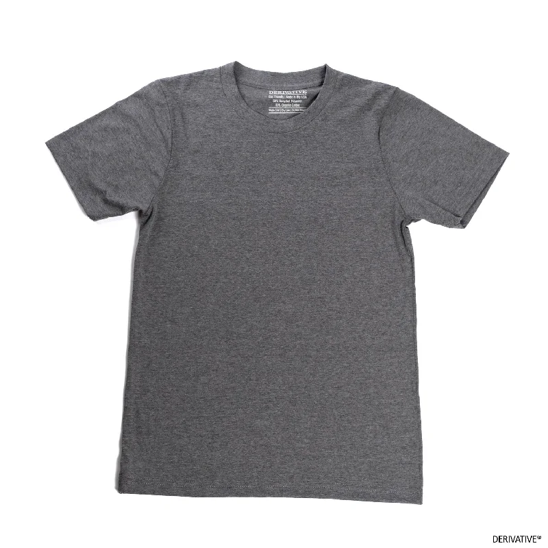 Polyester T-ShirtsOrganic Cotton & Recycled Polyester T-Shirts - Heather Grey