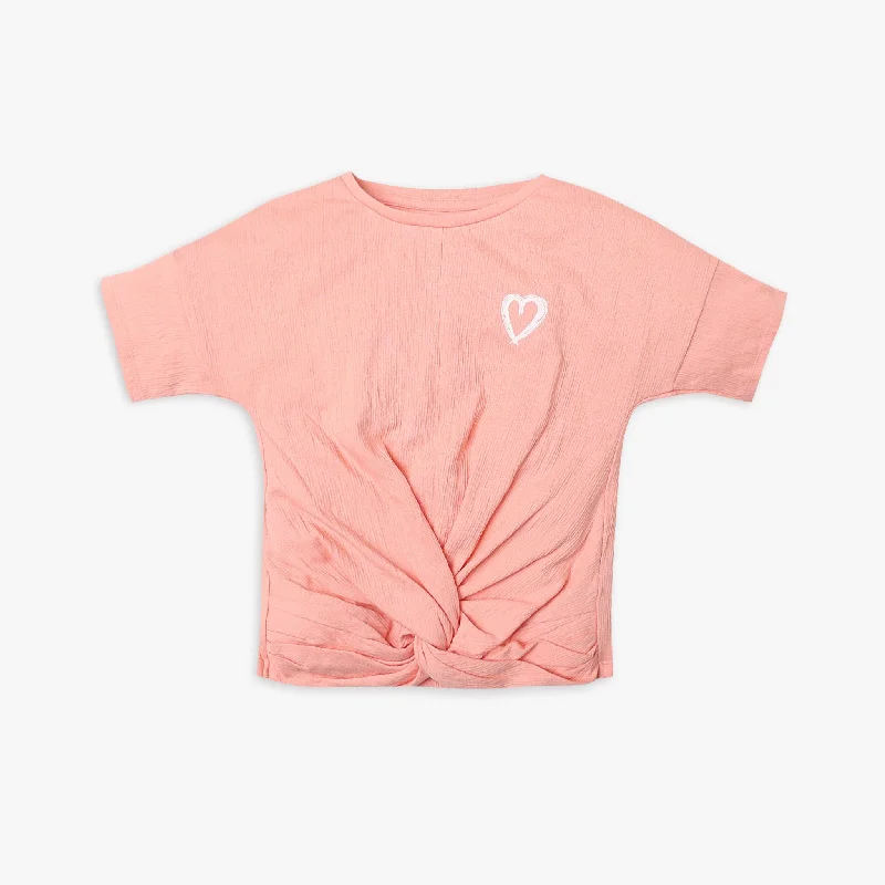 UV-Protection T-ShirtsGirl's Regular Fit Solid T-Shirt