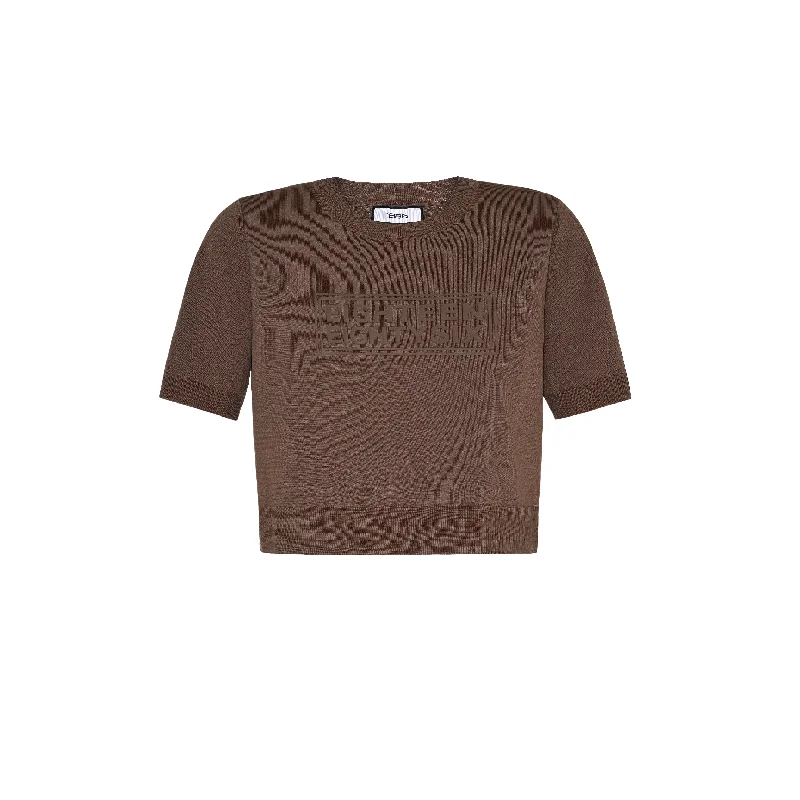 Embroidered T-ShirtsEIGHTEEN EIGHTY SIX BROWN TOP