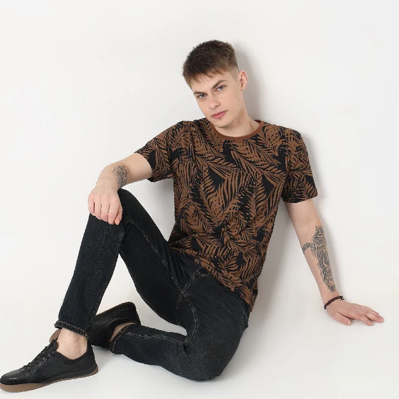 Cropped T-ShirtsRegular Fit Printed T-Shirt