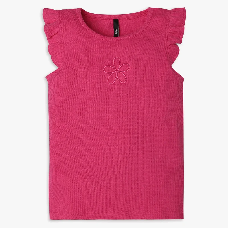 Organic Cotton T-ShirtsGirls Regular Fit Solid T-Shirt