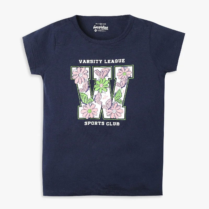 Urban T-ShirtsGirls Regular Fit Graphic T-Shirt