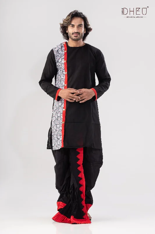 BosuDhara Kurta Dhoti(Optional) Set