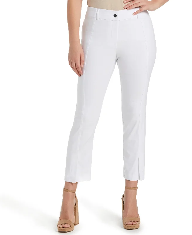 Classic Fit Seamed Straight Leg Crop Pant with VentsCroptopprint