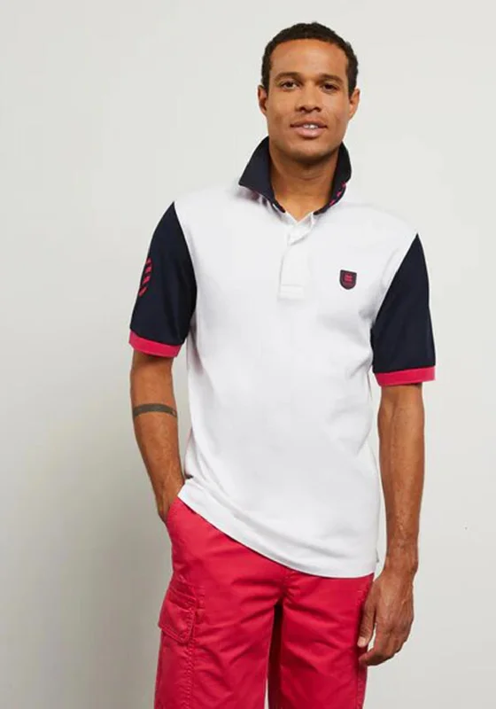 Lounge polo shirtEden Park Colour Block Rugby Polo Shirt, White Multi