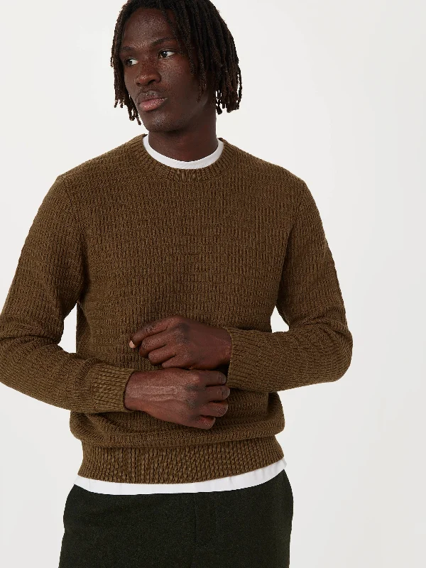 The Ribbed Crewneck Sweater in Tuscany GreenCrewneckclassic