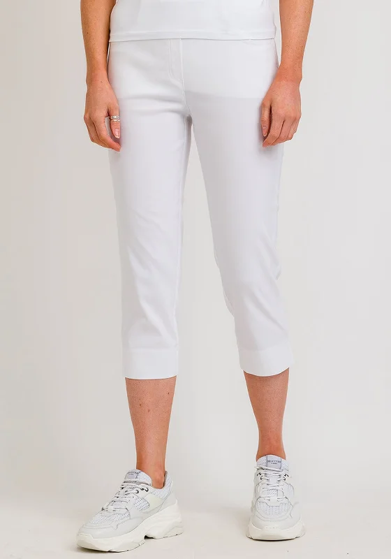 Robell Lexi 07 Slim Fit Cropped Trousers, WhiteCroptoptexture