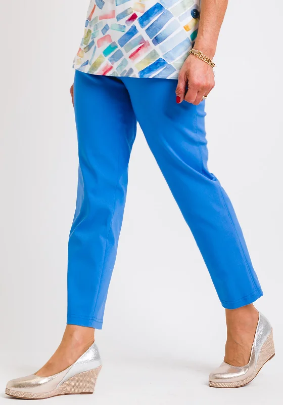 Robell Bella 09 Slim Cropped Trousers, Azure BlueCroptopsleeve