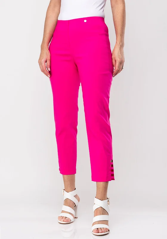 Robell Lena 09 Slim Fit Stretch Cropped Trousers, PinkCroptoplook