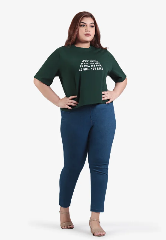 Equality WOMEN'S DAY Crop Tee - Dark GreenCroptopcraft