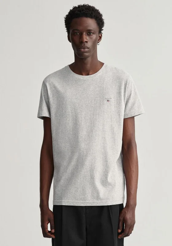 Gant Original Crew Neck T-Shirt, Light GreyCrewneckcasual