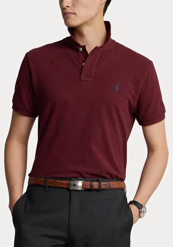 Designer polo shirtRalph Lauren Classic Polo Shirt, Dark Red Heather