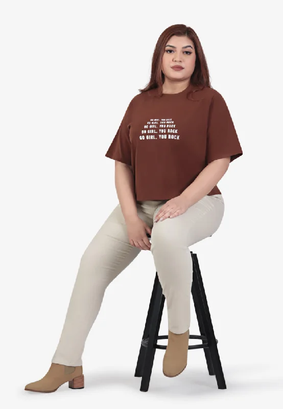 Equality WOMEN'S DAY Crop Tee - BrownCroptopartisan