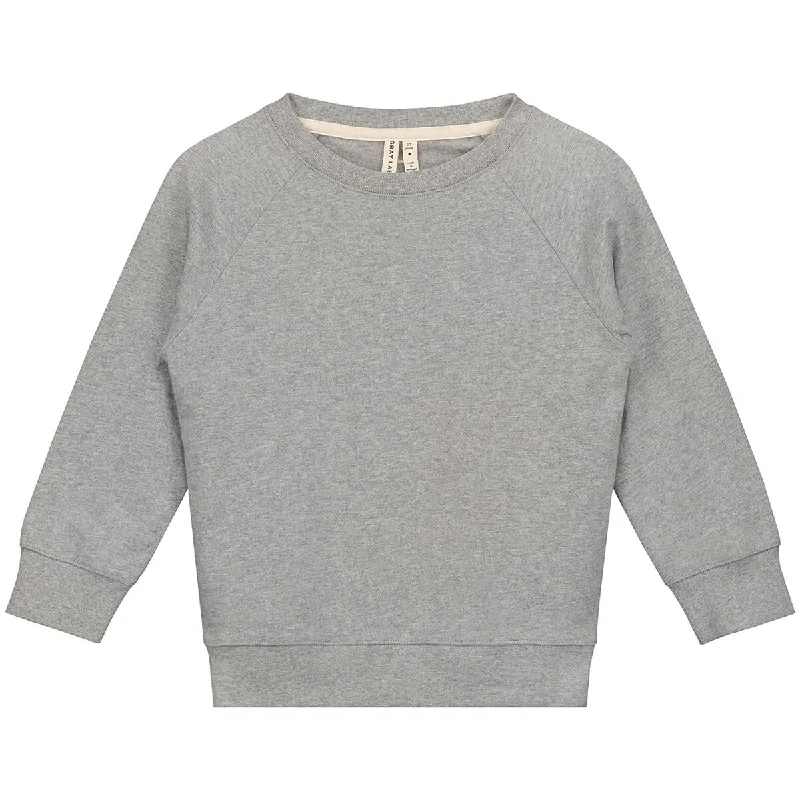 Crew Neck Sweater in Grey Melange by Gray LabelEmbroidered Knit Tops