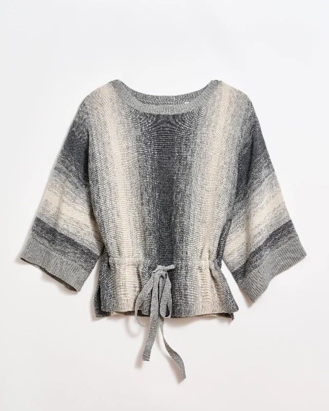 Drawstring Waist SweaterTasseled Knit Tops