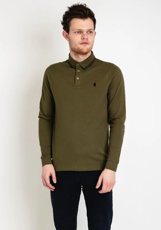 Reversible polo shirtRemus Uomo Slim Fit Contrast Trim Polo Shirt, Olive