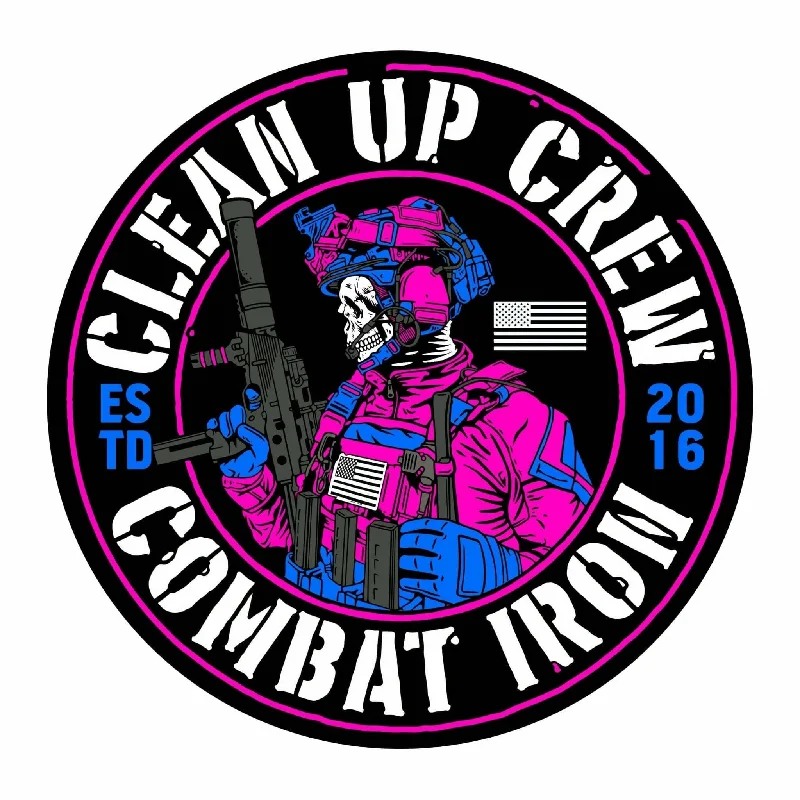 Clean Up Crew Operator Miami Decal StickerCrewneckdetail