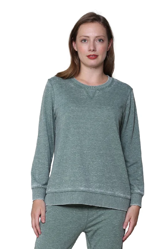 Heathered Crew Neck French Terry SweatshirtCrewneckapp