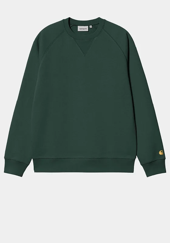 Carhartt WIP Chase Crew Neck Sweatshirt, Discovery GreenCrewneckdesign