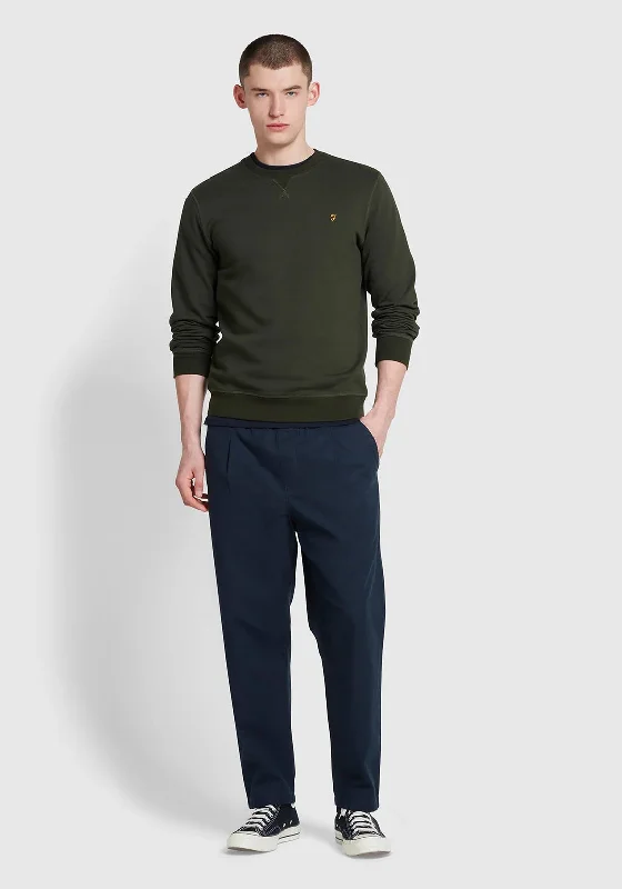 Farah Tim Crew Neck Sweatshirt, EvergreenCrewneckcraft