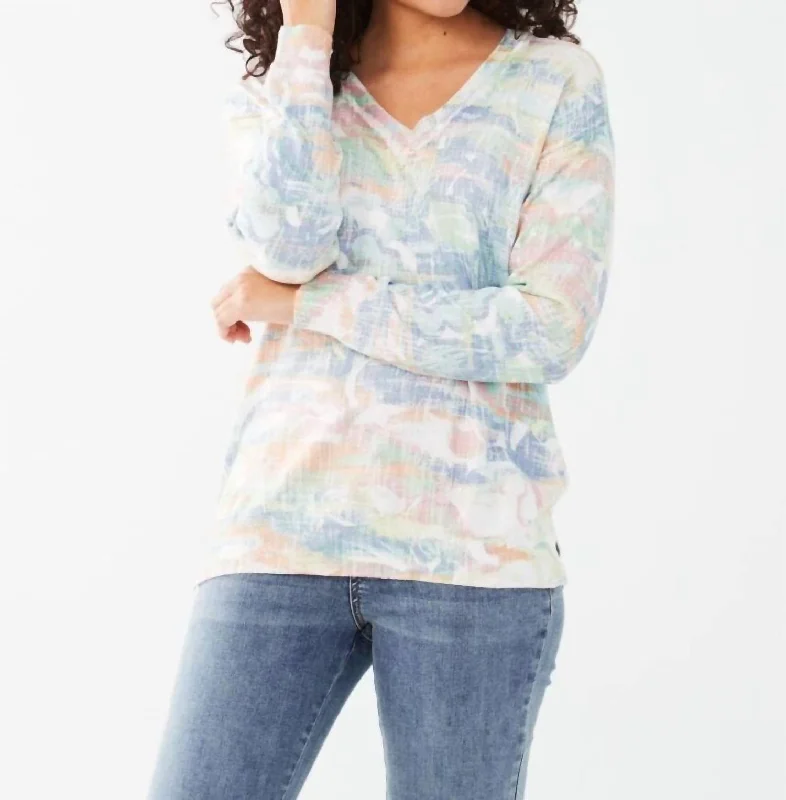 Nyla Top In Bahama PrintCotton Knit Tops