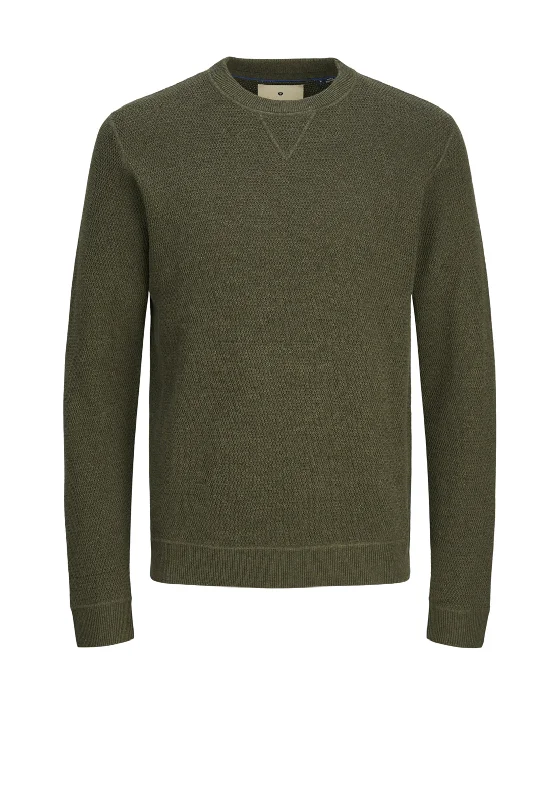 Jack & Jones Christer Crew Neck Jumper, Olive GreenCrewneckscene