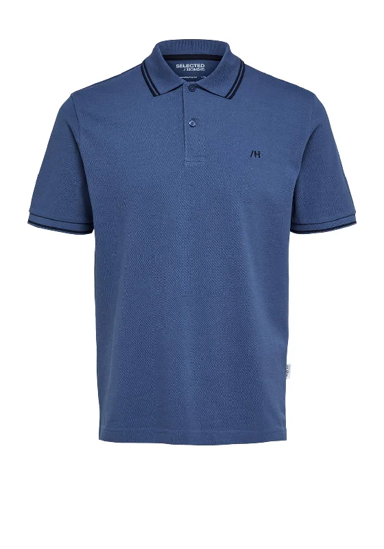 Cropped polo shirtSelected Homme Dante Sport Polo Shirt, True Navy