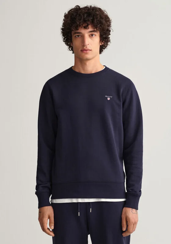 Gant Original Crew Neck Sweater, Evening BlueCrewneckspirit