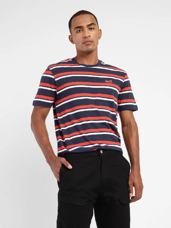 Men's Striped Crew Neck T-shirtCrewneckvirtual