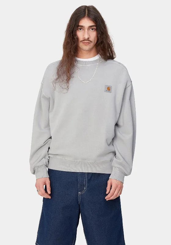 Carhartt WIP Nelson Crew Neck Sweatshirt, Sonic SilverCrewneckcyber