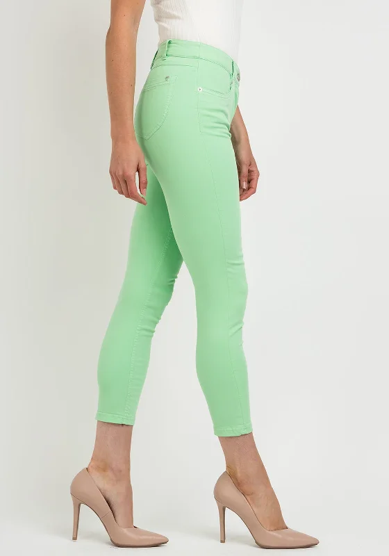 Robell Elena 09 Skinny Crop Jeans, Paradise GreenCroptopcollar