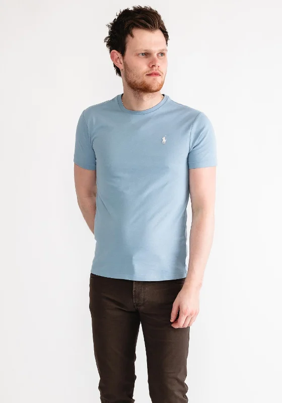 Ralph Lauren Classic Crew Neck T-Shirt, Sky BlueCrewneckdetail