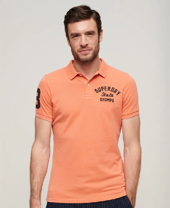 Dark polo shirtApplique Classic Fit Polo | Sunburst Coral