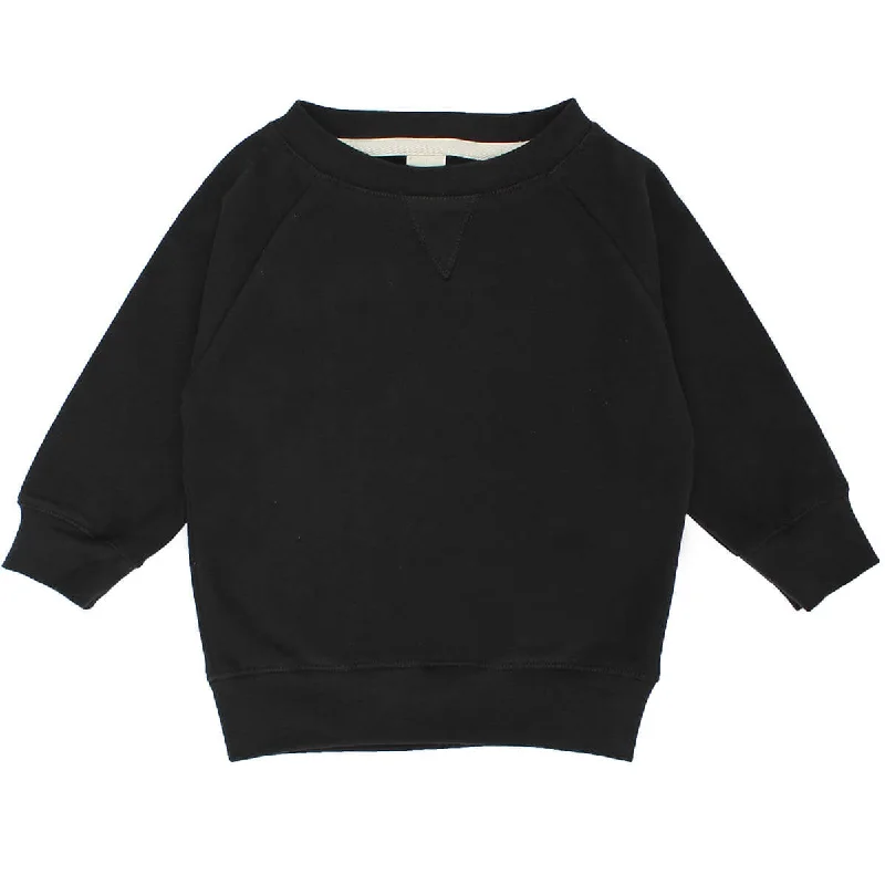 Crew Neck Sweater in Nearly Black by Gray Label - Last One In Stock - 2-3 YearsLayered Knit Tops