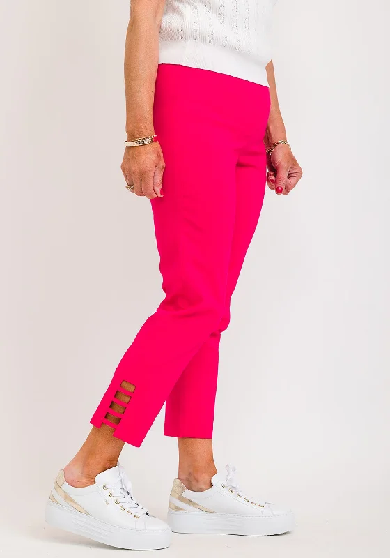 Robell Lena 09 Slim Fit Stretch Cropped Trousers, Fuchsia PinkCroptopquality