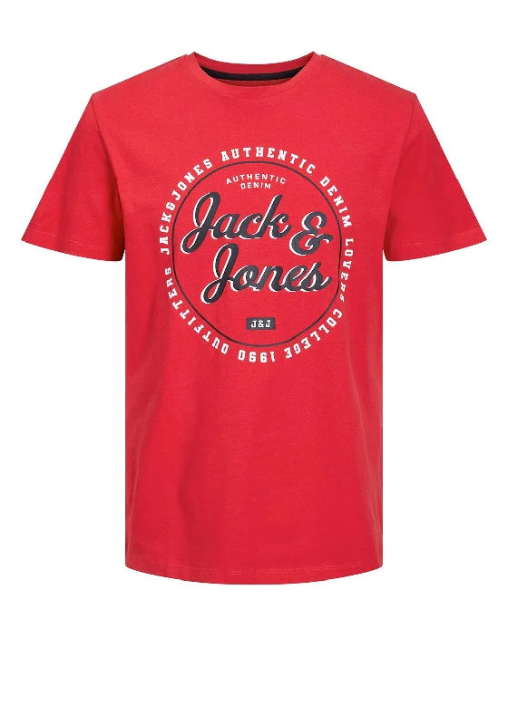 Jack & Jones Boys Andy Short Sleeve Crewneck Tee, True RedCrewneckmoment