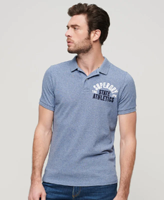 Glitter polo shirtApplique Classic Fit Polo | Bay Blue Marle