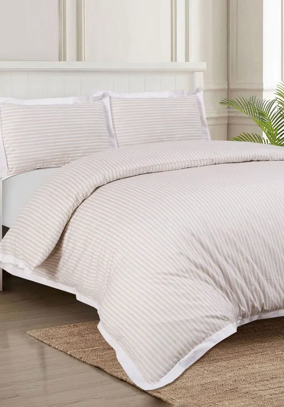 Atlantic Linen Montpellier Sand Duvet Cover Set