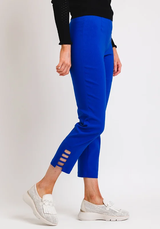 Robell Lena Slim Fit Stretch Cropped Trousers, Royal BlueCroptopmemory