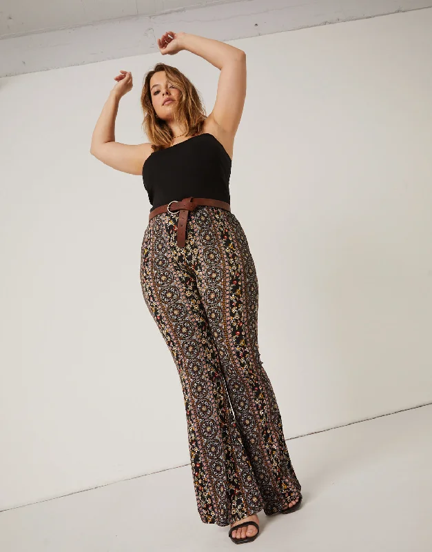 Large women's oversize topsPlus Size Paisley Patterned Pants