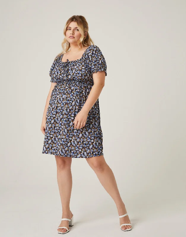 Plus size women's retro topsPlus Size Rosey Floral Sundress