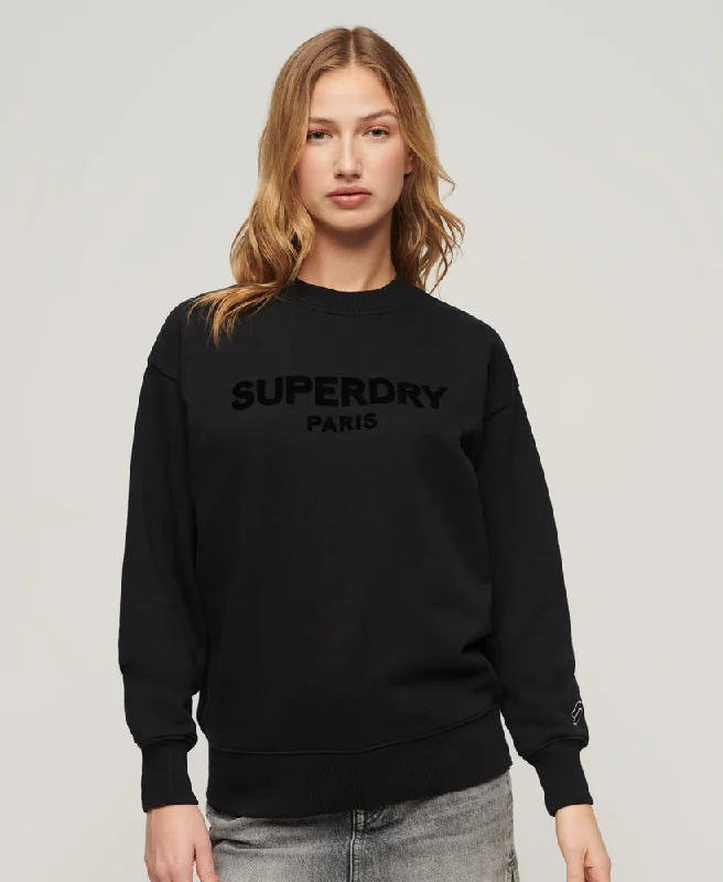 Sport Luxe Loose Crew Sweat | BlackCrewneckshirt