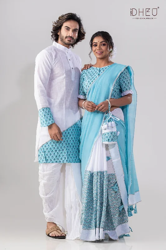 Ahare Mon- Mekhela-Kurta Couple Set