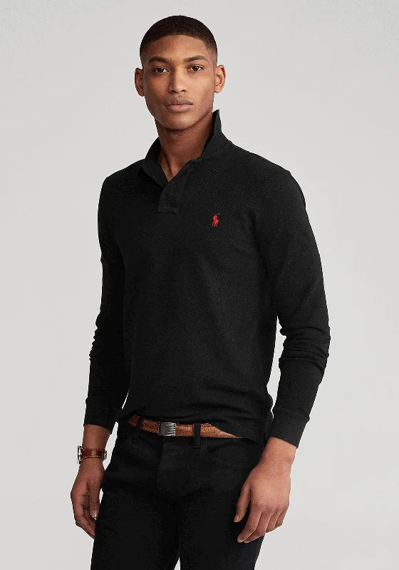 Abstract polo shirtRalph Lauren Classic Mesh Long Sleeve Polo Shirt, Black