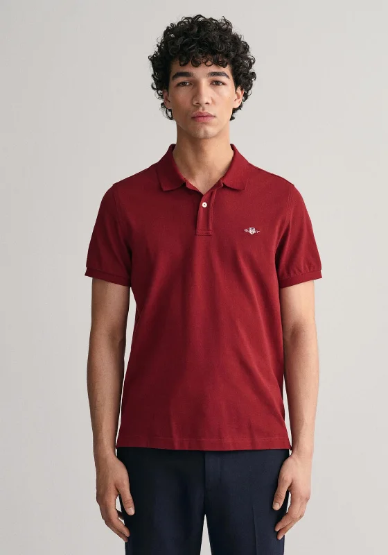 Linen polo shirtGant Shield Pique Polo Shirt, Plumped Red